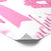 Roze Meisjesachtige Scrunchies Patroon Mooie Haar  Poster (Hoek)
