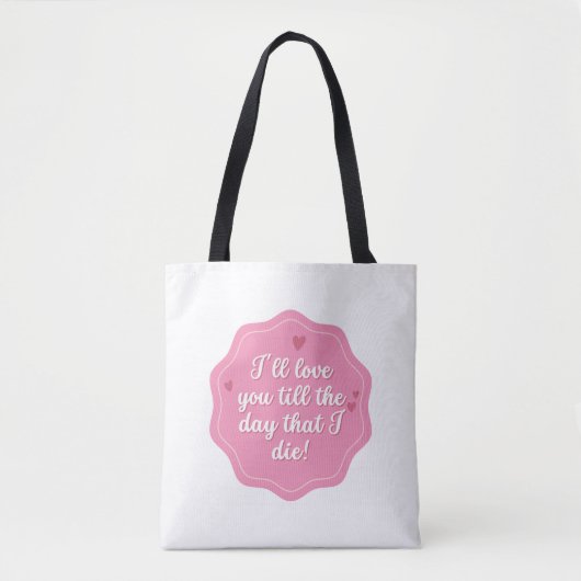 Roze Meisjesachtige Tote Tas (Voorkant)