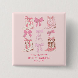 Roze Meisjesachtige Verlovingsfeest Favor met Laar Vierkante Button 5,1 Cm