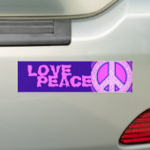 Roze meisjesbord met Paarse neongloed Bumpersticker (Op auto)