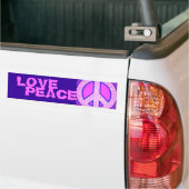 Roze meisjesbord met Paarse neongloed Bumpersticker (Op Truck)