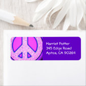 Roze meisjesbord met Paarse neongloed Etiket (Insitu)