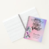 Roze meisjesdagboek met glitters Nooit opgeven Notitieboek (Binnen)