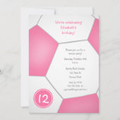 roze meisjesfeest kaart (Voorkant)