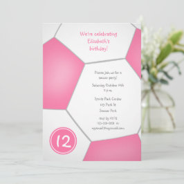 roze meisjesfeest kaart