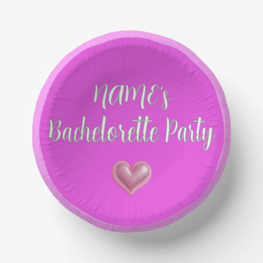 Roze Meisjesfeest Papieren Kommen (Voorkant)