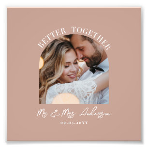 Roze meisjesfoto bruiloft cadeautje thuisdecor foto afdruk