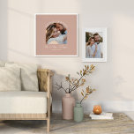 Roze meisjesfoto bruiloft cadeautje thuisdecor foto afdruk<br><div class="desc">Beter samen een paar roze meisjes foto's bruiloft aankondiging en geschenk poster print. Moderne,  dunne perzikroze kleurweg.</div>