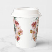 Roze meisjesfotograafster papieren bekers (Rechts)