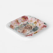 Roze meisjesfotograafster papieren bordje (Gebogen)