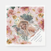 Roze meisjesfotograafster servet (Voorkant)