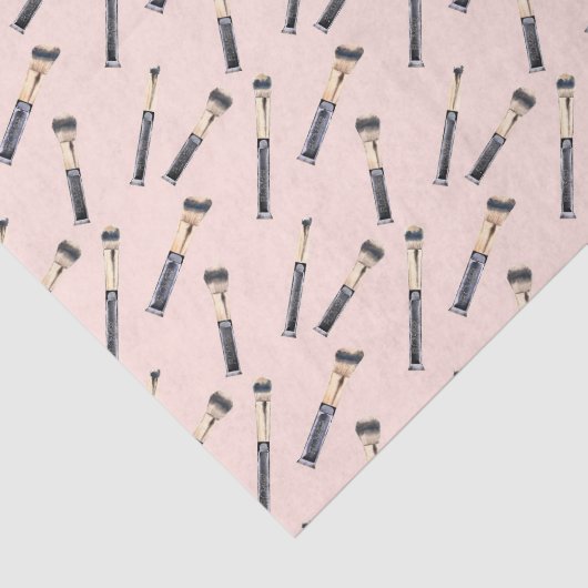 Roze meisjeskeupenselen (ontwerp 74 roze reeks) tissuepapier (Detail)