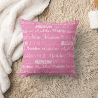  roze meisjesnaam Doopvont Collage Aangepaste toon
