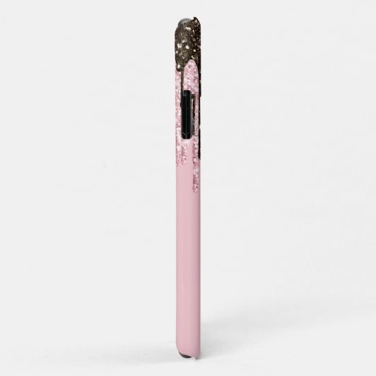 Roze meisjesvrouwen met zwarte scriptnaam Case-Mate iPhone case (Achterkant/rechts)