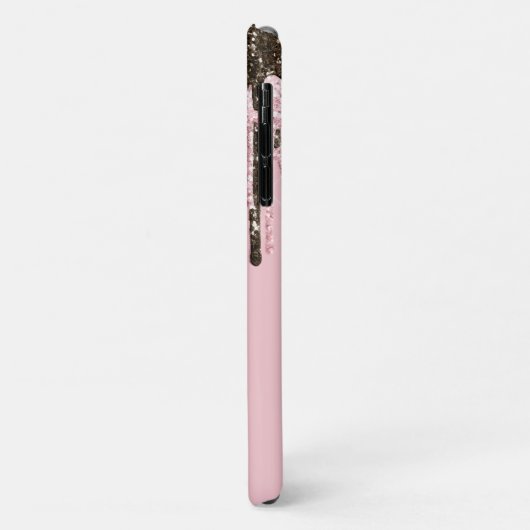 Roze meisjesvrouwen met zwarte scriptnaam Case-Mate iPhone case (Achterkant/links)