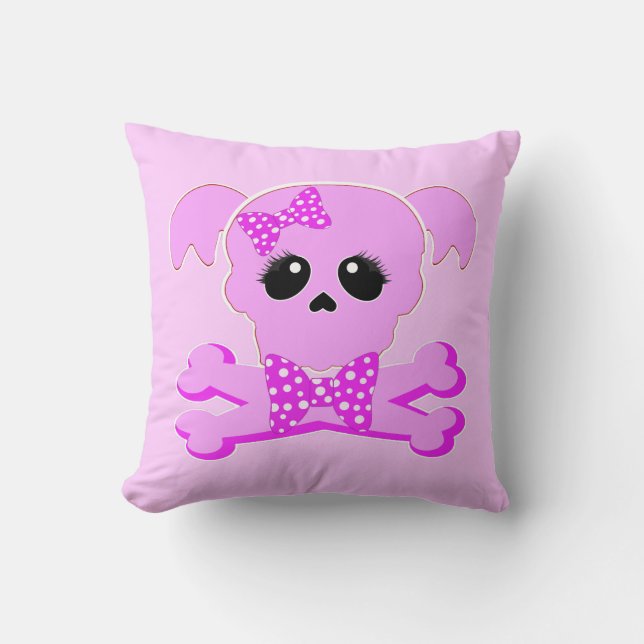 Roze meislepje kussen (Voorkant)