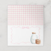 Roze Melk en Koekjes Baby shower Plaatskaartje (Buitenkant ongevouwen)