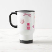 Roze Melk Konijn Cute Pastel Roze Reisbeker (Links)
