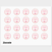Roze Melkachtige cupcake stickers (Vel)