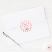 Roze Melkachtige cupcake stickers (Envelop)