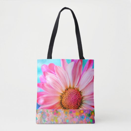 Roze melkbloem en tas van de polkadot (Voorkant)