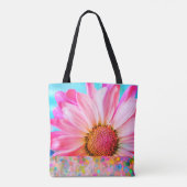 Roze melkbloem en tas van de polkadot (Achterkant)