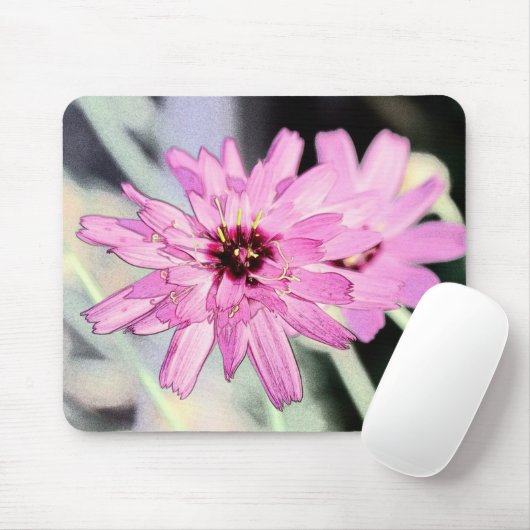 Roze melkbloem. Florale fotokunst. Muismat (Met muis)