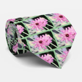Roze melkbloem. Florale fotokunst. Stropdas (Opgerold)
