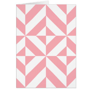 Roze Melon Geometric Deco Cube Patroon