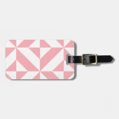 Roze Melon Geometric Deco Cube Patroon Bagagelabel (Voorkant horizontaal)