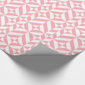 Roze Melon Geometric Deco Cube Patroon Cadeaupapier (Hoek)