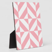 Roze Melon Geometric Deco Cube Patroon Fotoplaat (Zijkant)