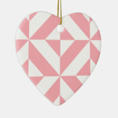 Roze Melon Geometric Deco Cube Patroon Keramisch Ornament (Rechts)
