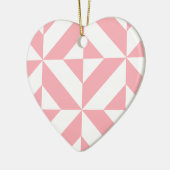 Roze Melon Geometric Deco Cube Patroon Keramisch Ornament (Links)