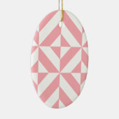Roze Melon Geometric Deco Cube Patroon Keramisch Ornament (Rechts)