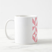 Roze Melon Geometric Deco Cube Patroon Koffiemok (Links)