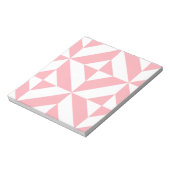 Roze Melon Geometric Deco Cube Patroon Notitieblok (Linkerzijde)