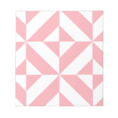 Roze Melon Geometric Deco Cube Patroon Notitieblok (Voorkant)