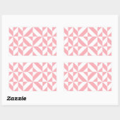 Roze Melon Geometric Deco Cube Patroon Rechthoekige Sticker (Vel)