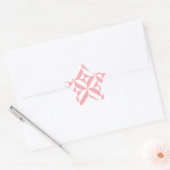 Roze Melon Geometric Deco Cube Patroon Ster Sticker (Envelop)