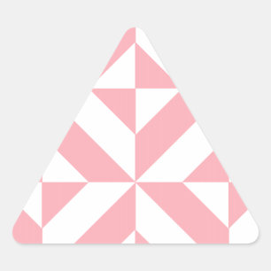 Roze Melon Geometric Deco Cube Patroon Sticker