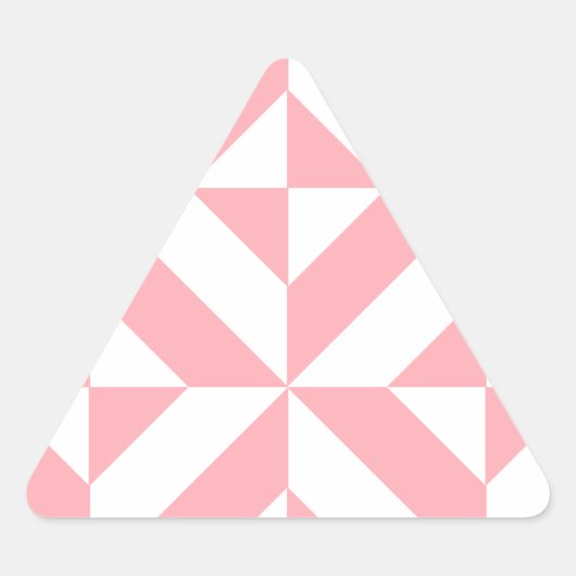 Roze Melon Geometric Deco Cube Patroon Sticker (Voorkant)