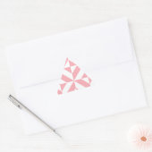 Roze Melon Geometric Deco Cube Patroon Sticker (Envelop)
