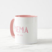 Roze Mema Oprichtingsjaar Mok (Voorkant links)