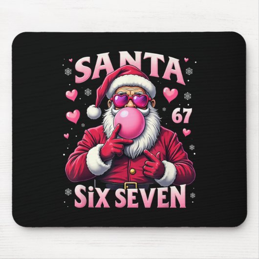 Roze Meme Kerst Jongens Meisjes Muismat (Voorkant)