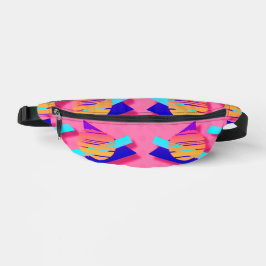 Roze Memphis Neon Fun Epic Driehoeken Heuptasje