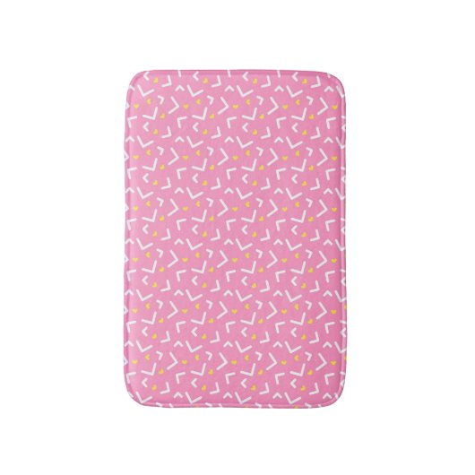 Roze Memphis Patroon Badmat (Voorkant Verticaal)