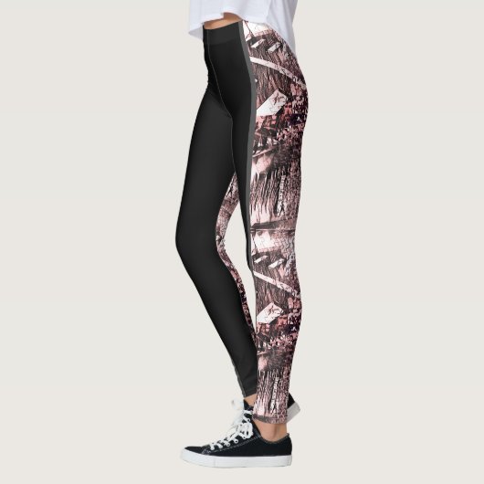 Roze mengsel leggings (Links)