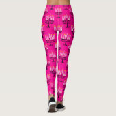 roze menorah hanukkah purim joodse krant leggings (Achterkant)