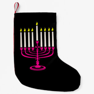 roze menorah hanukkah purim kleine kerstsok